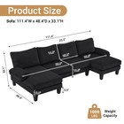 Covertible Couch with Wood Grain Legs Chenille Fabric Upholstered for Home Green