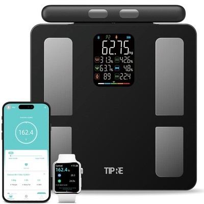8-Electrode Smart Digital Bathroom Scale for Full Body Composition Analysis with