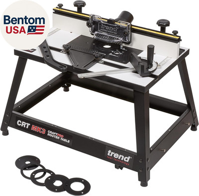 Trend CRT Portable Benchtop Router Table, Robust Construction for Workshop and J