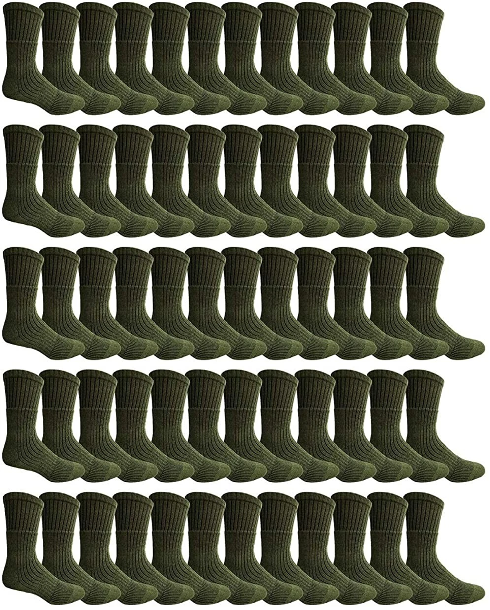 60 Units Men's Army Socks, Military Grade Socks Size 10-13 (60) -Mens Crew Socks