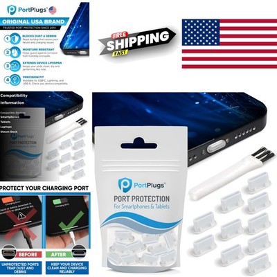 10 Pack USB C Anti Dust Plugs Clear Port Covers for Daily Device Protection