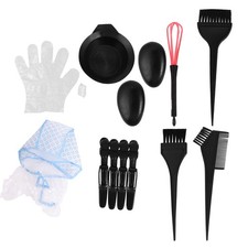 15 Pcs Hair Dyeing Kit Hair Coloring Tool Set With Bowl Comb Brush For Salon