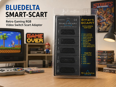 BLUEDELTA SMART-SCART PLUS  RaRe  Retro Gaming RGB Video Switch Scart Adapter