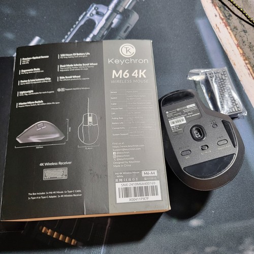 Keychron M6 4K Wireless Gaming Mouse 2.4G Bluetooth 78g PAW3395 Infinite Scroll - Bild 2 von 3