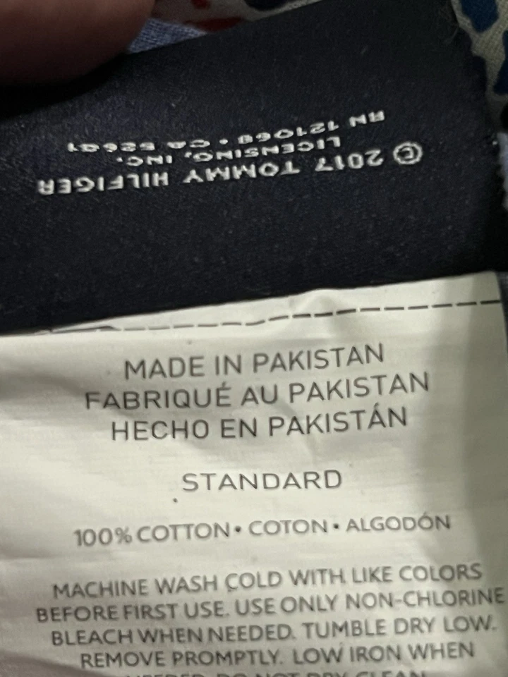 Juego de edredón Tommy Hilfiger Queen 3 piezas floral cachemira rayas reversibles nuevo sin etiquetas Foto 2 de 4