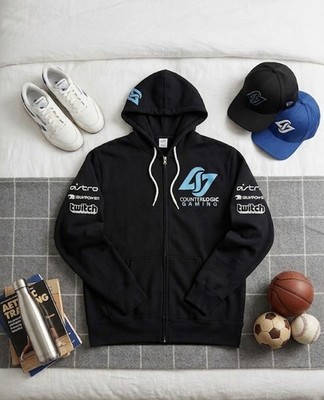 Counter Logic Gaming CLG Hoodie Full Zip Men Size M Official Esport Team Jacket 