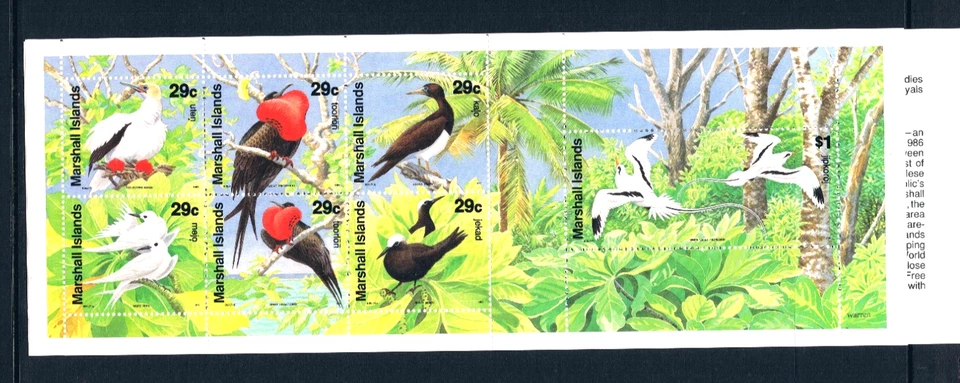 $14.00 Scott Value - 1991 MARSHALL ISL Birds booklet South Pacific CV MNH NH UMM - Image 4 of 4