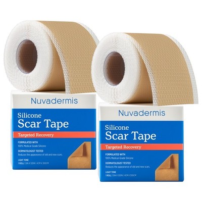 Silicone Scar Tape for Surgical Scars - 120'' x 1.5'' Roll - Medical Grade Scar...