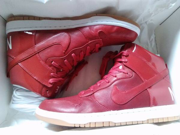 NIKE Men 10.5US Domestic Regular Dunk Lux Sp High Gym Red U Retro Qs Enamel Jord