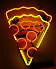Pizza Slice Food Acrylic 14"x10" Neon Sign Lamp Light Shop Glass Beer Bar Ey