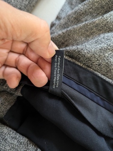 Theory Made In USA Grey Wide Leg Linen Cropped Dress Pants Size 4 AUS 8 - Picture 6 of 11