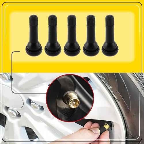 100PCS TR414 Tubeless Rubber Car Tyre Wheel Valves Snap in Universal Black - Picture 4 of 10