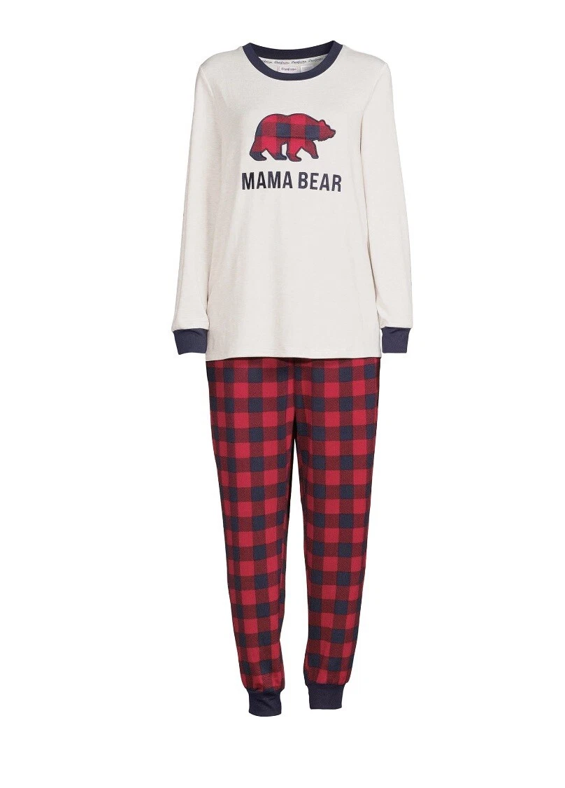 Dearfoams Women's Mama Bear Family 2-Piece Pajama Set Size M (8-10) NEW