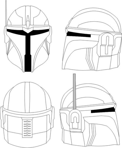 Mandalorianischer Helm. Kommandohelm für mandalorianische Rüstung. Der 'Variant Scout' - Cu - Bild 10 von 10