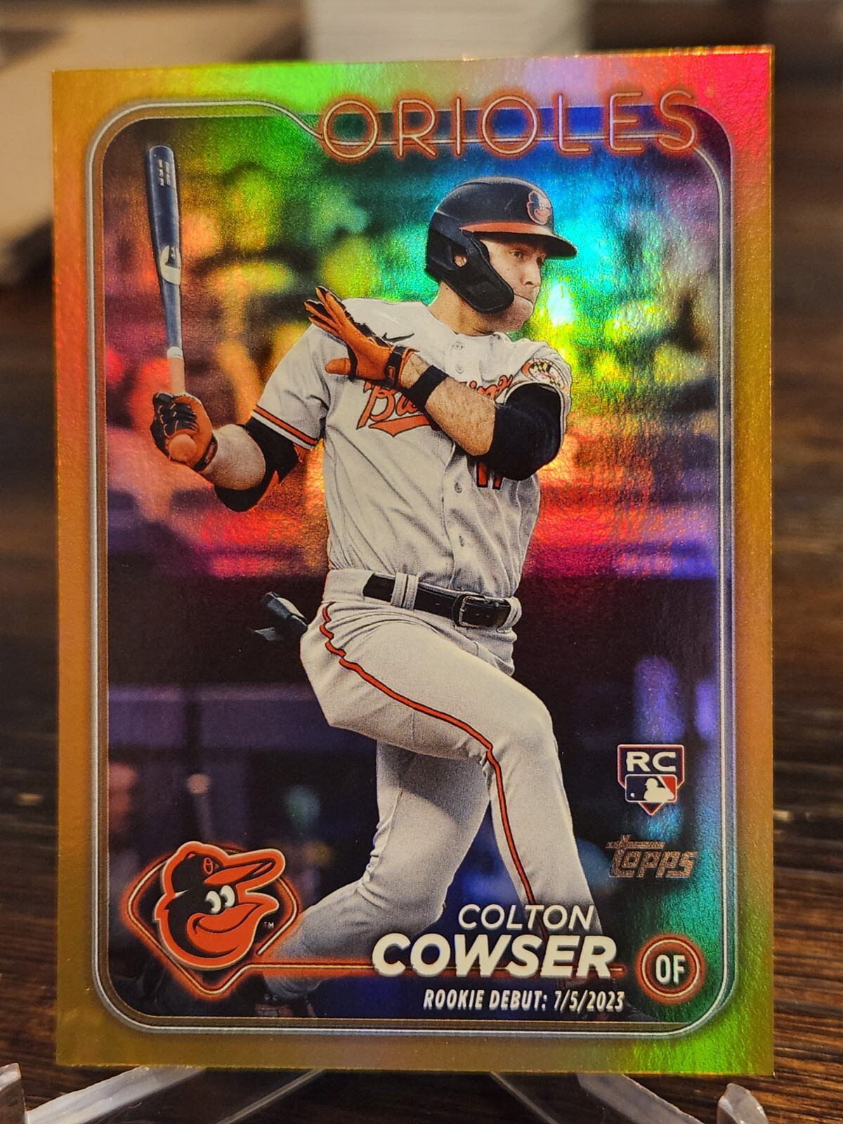 Colton Cowser 2024 Topps Update GOLD FOIL Rookie Debut Card RC #US72 Orioles