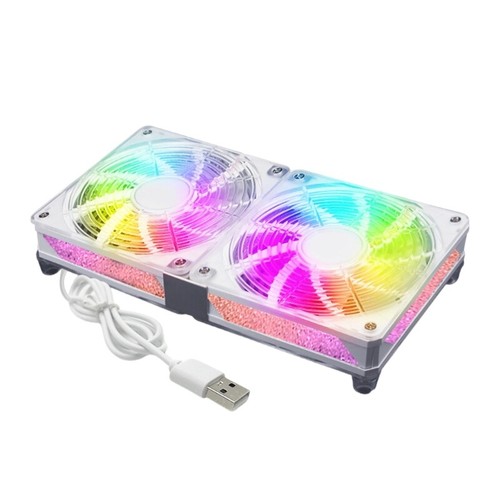 120mm Electronic Cooling Fan Low Noise Computer Electronics Coolers with LED - Afbeelding 2 van 12
