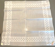 3 Vintage Men  s Swiss Cotton Handkerchiefs Hand Rolled NWL Embroidered Mono B/M