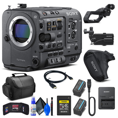 Sony FX6 Full-Frame Cinema Camera Body Only ILME-FX6V + 80GB Cfexpress - Bundle