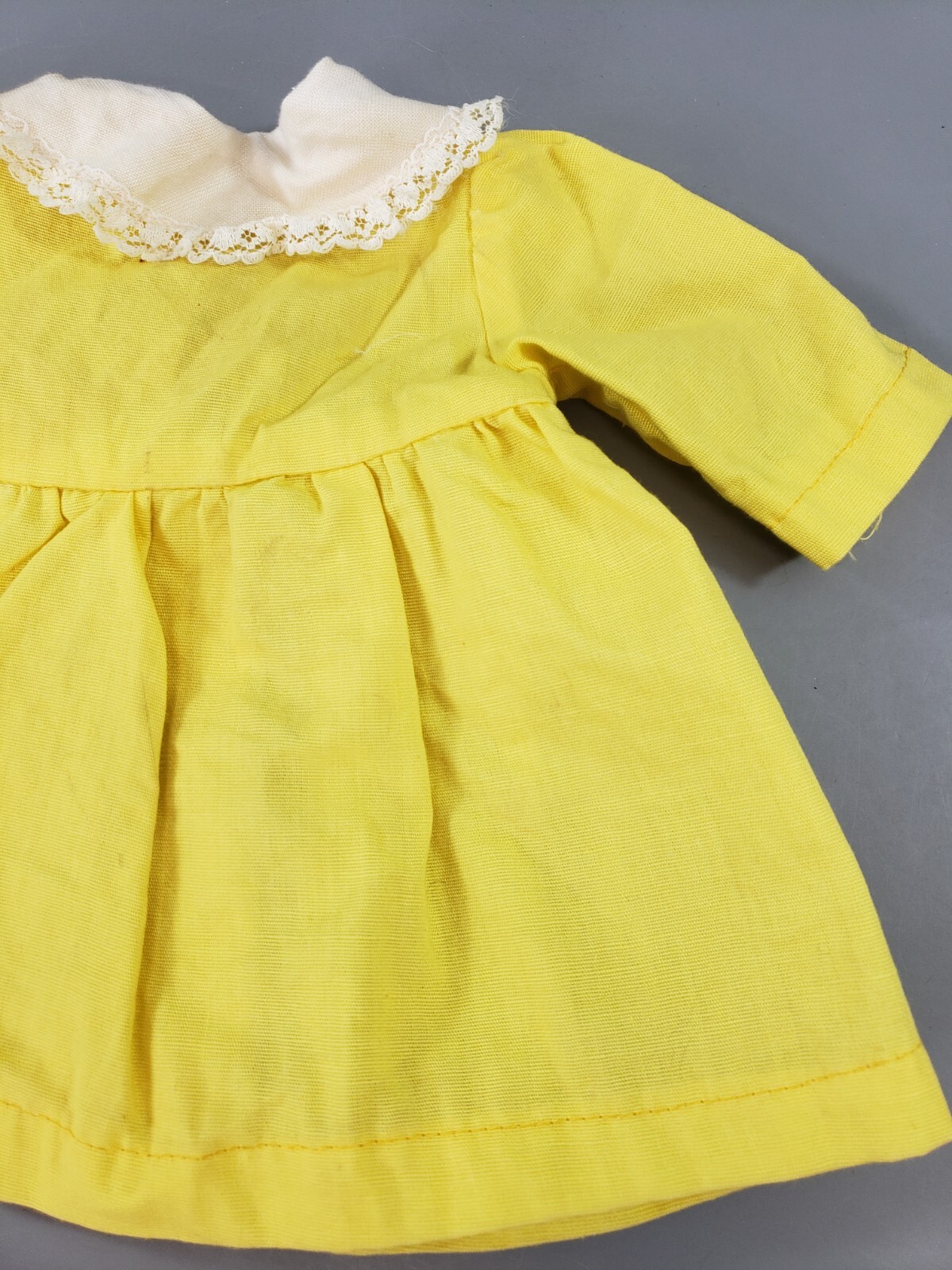 Vintage Yellow & white Doll Dress French German Antique Bisque Doll eBay