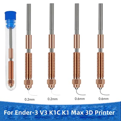 0.2-1.0mm K1C Nozzle Quick-Swap Nozzles For Ender-3 V3 K1C K1 Max 3D Printer lot
