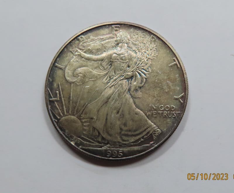 シルバー　純銀　ウォーキングリバティ1995　1oz 1オンス 1995年アメリカ銀貨 1オンス銀貨 ウォーキングリバティ シルバー