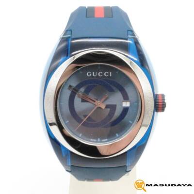 GUCCI Sync 137.1 White Rubber Band Quartz Blue Dial Unisex  display picture 3