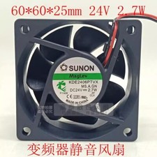 SUNON KDE2406PTVX 6025 DC24V 2.7W 6CM 2-Wire Silent Cooling Fan