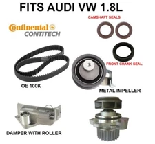 Timing Belt KIT 01-06 VW AUDI 1.8 WATER PUMP,DAMPER,ROLLER & TIMING BELT, SEALS