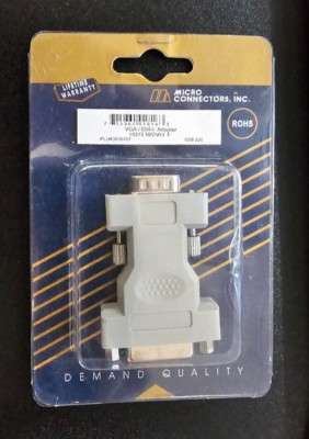 DVI-I Single Link Digital Analog Female to HD15 VGA Male Adapter Connector PC
