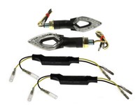 LED Blinker Little Loop Blinker Set + 2 WiderstäNde FüR Kawasaki KTM MZ Suzuki