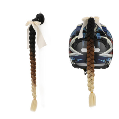 Twist For Helmet Pigtail Braided Hair Extensions Punk Ponytail Colors Motorcycle