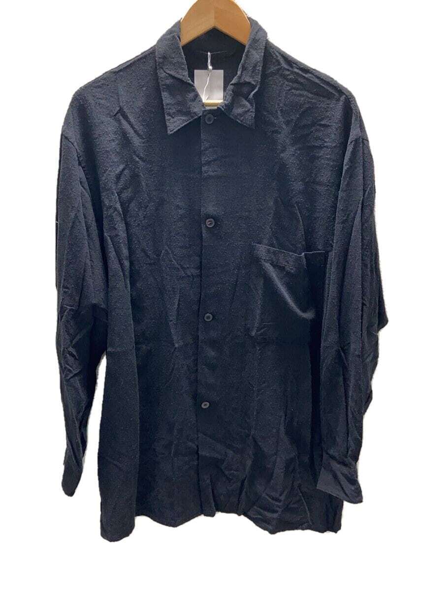 COMOLI Long Sleeve Shirt 2 Cotton BLK Z01-01027 Silk Noyle COMOLI Long Sleeve Shirt 2 Cotton BLK Z01-01027 Silk Noyle