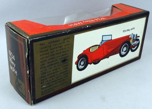 Lesney Matchbox - 1973 Models of Yesteryear - Y-3 1934 Riley MPH (en boite) - Foto 4 di 4