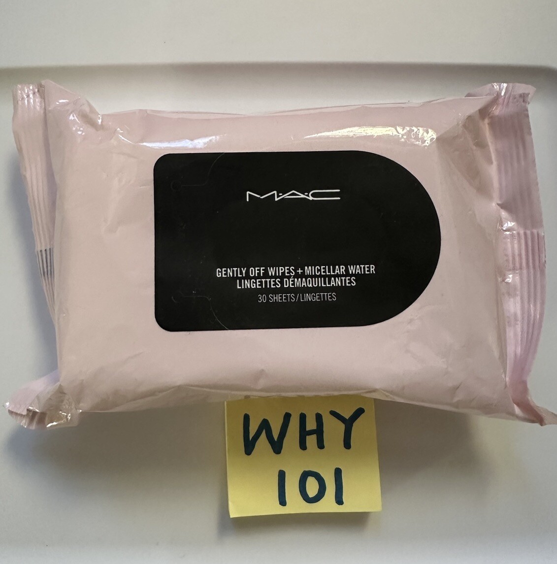 MAC Cosmetics Gently Off Wipes + Micellar Water 30-Wipes SEALED BAG-image