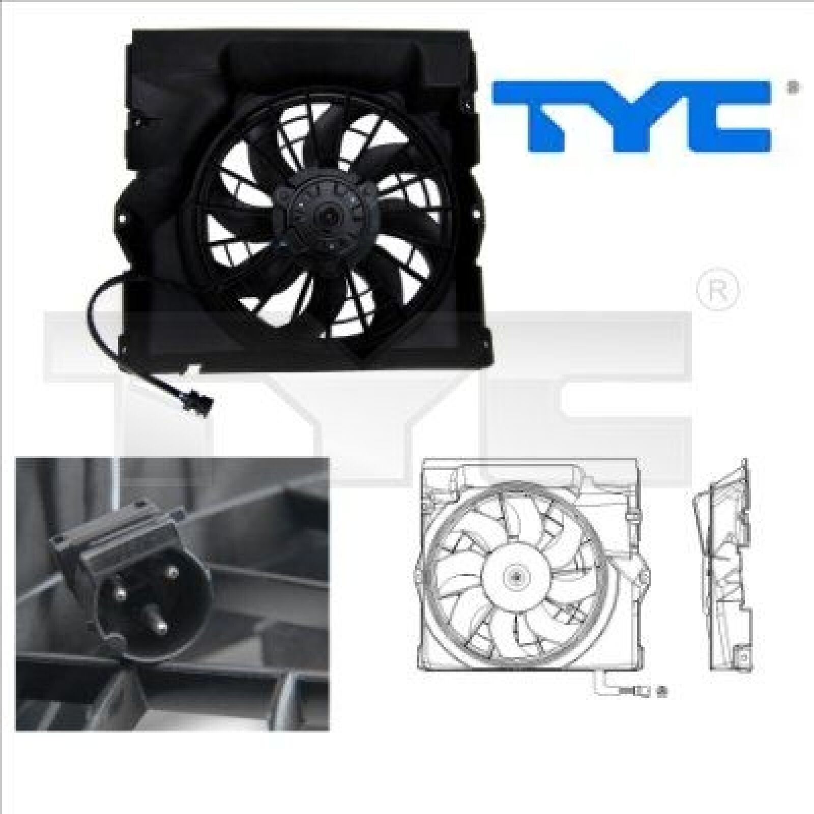 TYC 803-0009 Lüfter für Motorkühlung Lüfter Motorkühlung Motorlüfter
