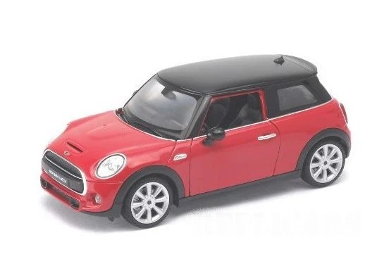 WELLY, MINI Cooper Hatch 2015 Rouge, échelle 1/24, WEL24058ROUGE - Photo 1/1