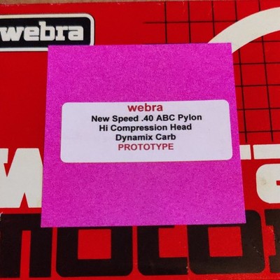 Webra New Speed .40 ABC Pylon 2-Stroke Hi Compression Airplane Engine