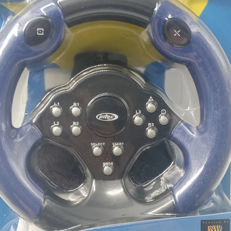 PlayStation 2 Pro Mini 2 Racing Wheel PS2 Intec NIP Brand New Sealed - Image 2 of 4