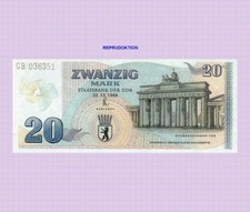 DDR  GERMAN DEMOCRATIC REPUBLIC  20 MARK  1989  REPRODUKTION   613##
