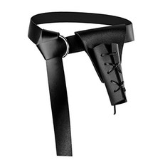 Medieval Leather Sword Dagger Frog Leather Sword Belt Holder Belt Black