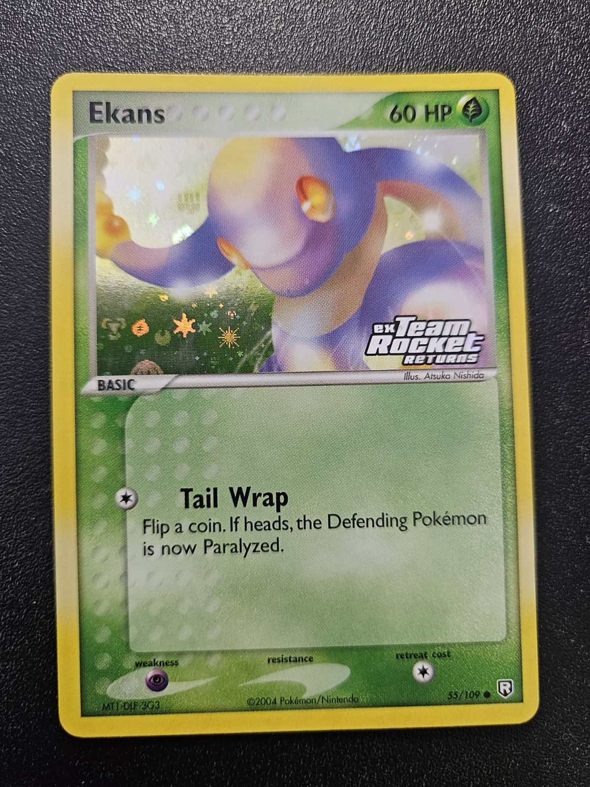 Pokemon Team Rocket Returns Ekans Stamped Reverse Holo 55/109 NEAR MINT