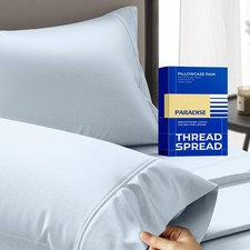 100 Egyptian Cotton King Size Pillow Cases Set of 2 - Luxury 1000 Series