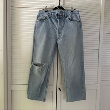 Vintage 80  s Levi  s Light Blue Distressed Jeans 36W