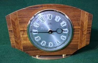 Vintage 70's Bentima 8 day mechanical mantel clock with French movement it works