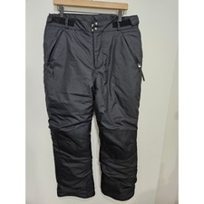 All in Motion Mens Black Snow Pants Water Wind Resistant Insulated Ski Bibs M