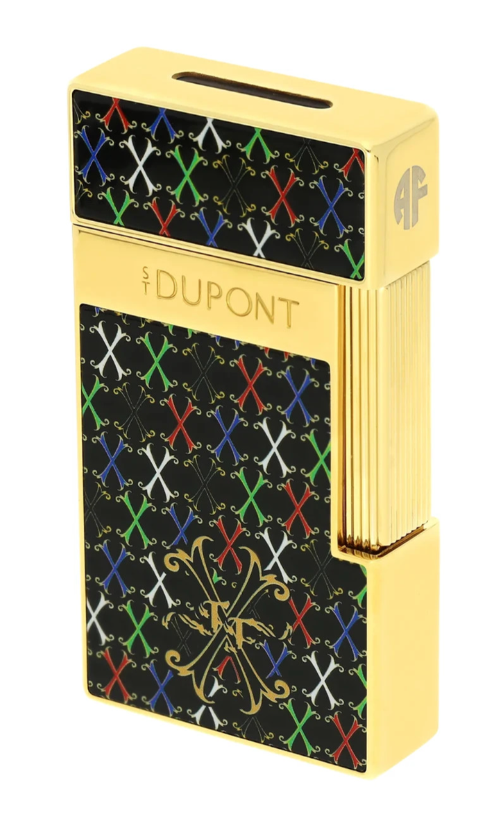ST DUPONT CIGAR ASHTRAY PORCELAIN ARTURO FUENTE OPUS X GREEN GOLD