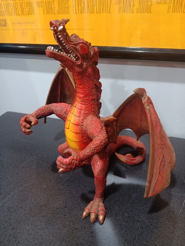 Vintage Incense Holder Red Winged Dragon 