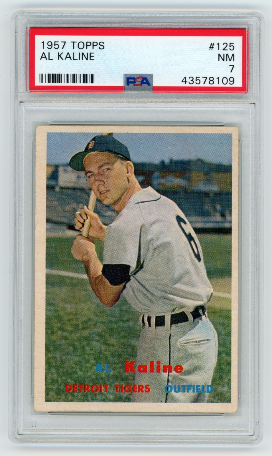 1957 Topps #125 Al Kaline PSA 7 NM HOF
