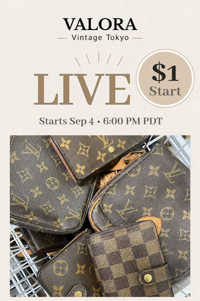 $1start！VALORA Vintage Tokyo | Luxury Handbags Live Auction from Japan