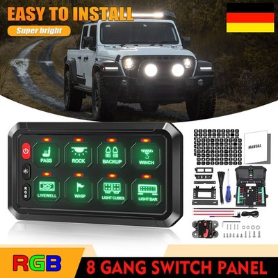 COLIGHT 8 Gang Switch Panel with App Control Turn On/Off Multifunction 12V 24V